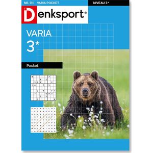 Denksport Puzzelboek Varia 3* pocket, editie 311