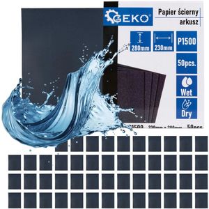 GEKO Waterproof schuurpapier - P1500 - 230x280mm - Voor nat en droog gebruik