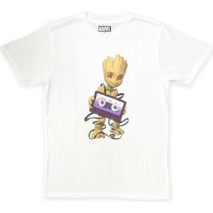 Marvel Guardians Of The Galaxy - Cosmic Tape Heren T-shirt - M - Wit