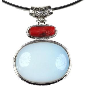 Edelstenen ketting Sea Opal Coral