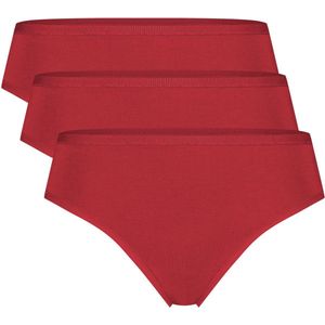 Comfortabel & Zijdezacht Bamboo Basics Liz - Bamboe Strings (Multipack 3 stuks) Dames - Naadloos - Onderbroek - Ondergoed - Bordeaux Rood - M