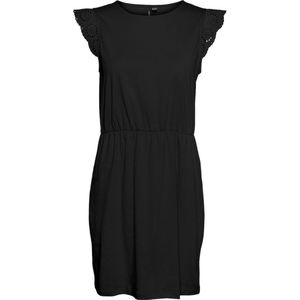 Vero Moda Vmemily Sl Gathering Dress Black ZWART XL
