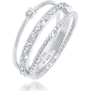 Elli Women's Lady Ring 925 Silver 17 Crystal 52 Zilver 32020198