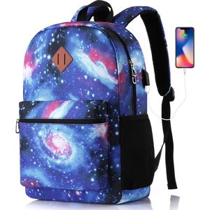 YAMTION Schoolrugzak Jongens Tienerrugzak Schoolmeisjes, Schooltas Meisjes Schooltas Vrouwen Dagrugzak met Laptopvak 15.6 Inch