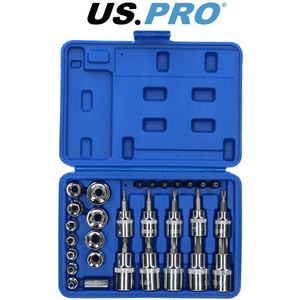 Torx doppenset 1/4"", 3/8""inch en 1/2"" 29-delig