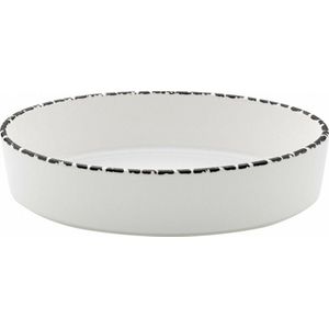 Florina Retro ovalen ovenschaal van keramiek 1.5 L - Met retro element - Wit