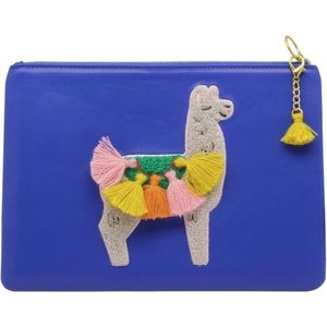 DCI Llama Chenille Pouch, Blue/Llama, One-Size
