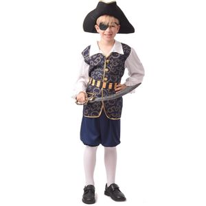 Vegaoo - Chique piratenvermomming voor jongens - Multicolore - M 122/128 (7-9 jaar)