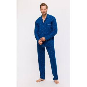 Woody Heren Pyjama marineblauwe streep - maat L