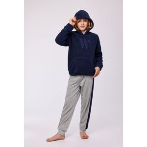 Woody pyjama jongens -blauw - 232-12-QHA-M/826 - maat 152