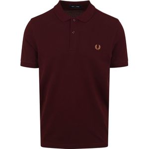 Fred Perry - Polo M6000 Effen Bordeaux - Slim-fit - Heren Poloshirt Maat XXL