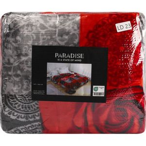 Garden rose luxe deken - 240x200 - rood