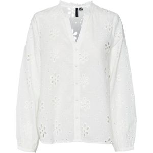Vero Moda Blouse Vmkibina V-neck Blouse Wvn Btq 10306790 Snow White Dames Maat - S