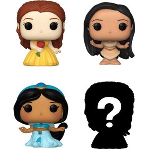Funko Bitty Pop: Disney Princess 4-Pack Series 2 - Peasant Belle 90 - Pocahontas 197 - Jasmine 326 + Mystery