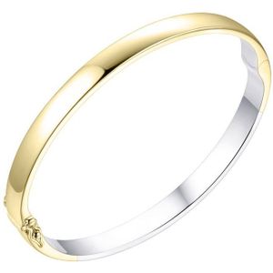 Gisser Jewels - Bangle SB21Y - geelgoud verguld zilver - met zirconia stenen - 56 mm - SB21Y-56 - Sieraad - Dames - Armband - Goudkleurig