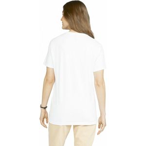 T-shirt Dames M Gildan Ronde hals Korte mouw White 60% Katoen, 40% Polyester