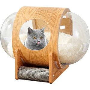 CatDogstory - Kattenmand - Ufo - Krabpaal - Duurzaam - Bamboe - 60x40x45 cm