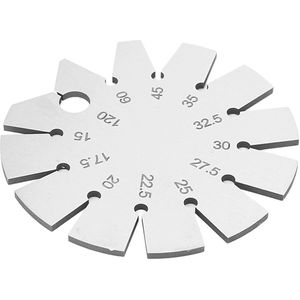 Schuine Hoekmeter RVS voor Het Meten van Mesbladen en Hoeken - Gradenboog 15-120°
