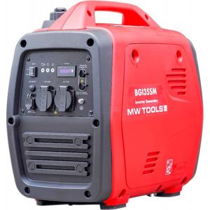 Geluidsarme benzine inverter generator 3,5 kW 230 V. MW Tools