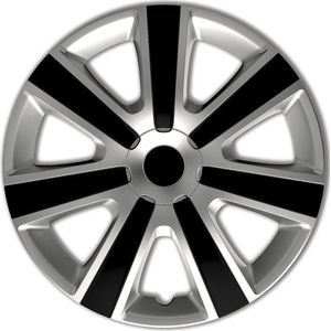 Autostyle Wieldoppen 16 inch VR Zilver/Zwart - ABS