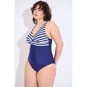 Nieuwe collectie Badpak- Trend Comfort Zwempak Bikini Badkleding Zwemkleding VH3810- Marineblauw- Maat 46