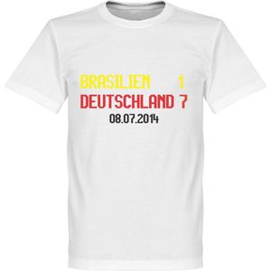 Brazilië - Duitsland 1-7 Scoreboard T-Shirt - XXL
