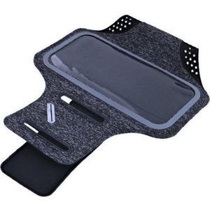 Sportarmband Geschikt voor iPhone 12 / 12 Pro Fabric/Stof - Zwart/Grijs