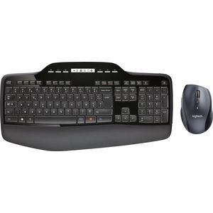 Logitech MK710 - Draadloos Toetsenbord en Muis - Azerty BE - Zwart