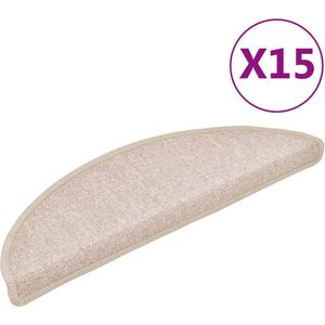 vidaXL - 15 - st - Trapmatten - 56x17x3 - cm - taupe