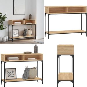 vidaXL Wandtafel 100x30,5x75 cm bewerkt hout sonoma eikenkleurig - Wandtafel - Wandtafels - Banktafel - Haltafel