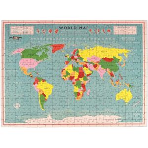 Wereld Puzzel | 300 Stukjes | 50 x 36 cm | Out Of The Blue | Educatieve Puzzel