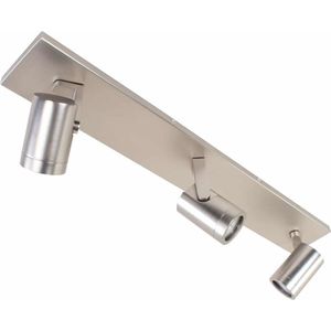 Witte balk spot Halospot | 3 lichts | staal | metaal | 65 x 9,5 cm | verstelbaar | plafondlamp | modern / strak design