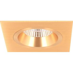 Milano - Inbouwspot Goud Vierkant - Verdiept - 1 Lichtpunt - 93x93mm