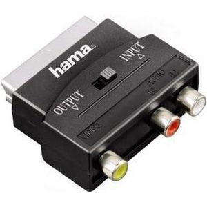 Hama 3 x RCA - Scart M/F 3 x RCA Scart Zwart kabeladapter/verloopstukje