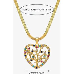 Eve - Eve gold plated ketting & hanger hart met zirkonia