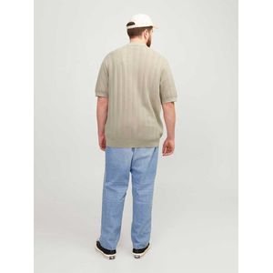 Jack & Jones casual overhemd korte mouw beige