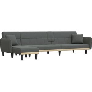 vidaXL-Slaapbank-L-vormig-275x140x70-cm-stof-donkergrijs