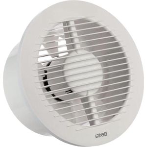 150mm Badkamer Ventilator met Timer en Vochtsensor - Stille Afzuigventilator - Badkamerventilator voor Keuken - Wit - Garage Toilet