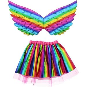 Zac's Alter Ego Kostuum Accessoire Set Rainbow Fairy Angel Set Regenboog