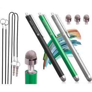 Stylusstift met Vervangbare Micro-Gebreide Mesh-Tip - Capacitieve Touchscreen Styli - Tablet Styli - 3-pack Bamboo Pen