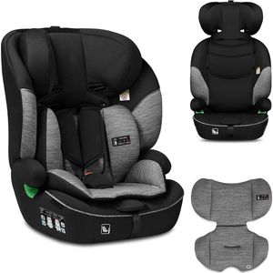 Kinderstoel Auto - Autostoel - Kinderzitje - Zitverhoger - Autozitje - Zwart met Grijs
