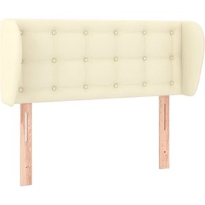 vidaXL - Hoofdbord - met - randen - 83x23x78/88 - cm - kunstleer - crèmekleurig