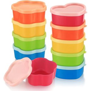 Kleine vriesdozen - 10 stuks voorraaddozen vershouddozen - met dekselset voorraaddozen - stapelbaar voor snacks fruit diepvriesdozen