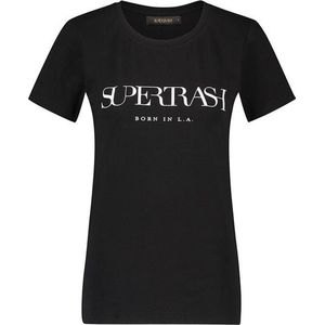 Supertrash - T-Shirt - T Shirt Dames - Zwart - Maat S