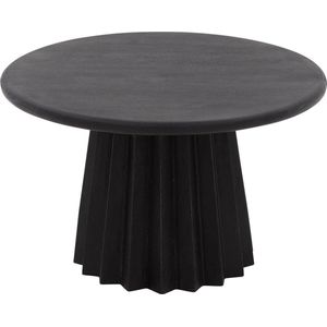 Goossens - Felicia - Salontafel - Zwart - Hout - Ronde Vorm
