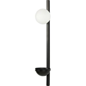 ISABELLA - Wandlamp bloempot - Zwart - IJzer