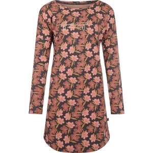 Charlie Choe - Bigshirt - Bruin met bloemen - Maat L