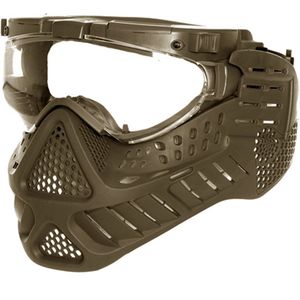 Fostex masker met LED verlichting khaki/bruin