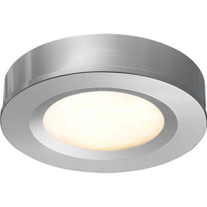 Ledisons Adria - 6 zilveren LED-opbouwspots met afstandsbediening - dimbaar - 3 jaar garantie - 2700K (extra warm-wit) - 200 Lumen 3W - IP44