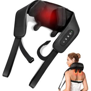 Nekmassageapparaat met Verlichting - Massageknopen - Schoudermassagekussen - Ontspannings- en Energiefunctionaliteit